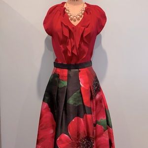 Hobbs London floral printed skirt